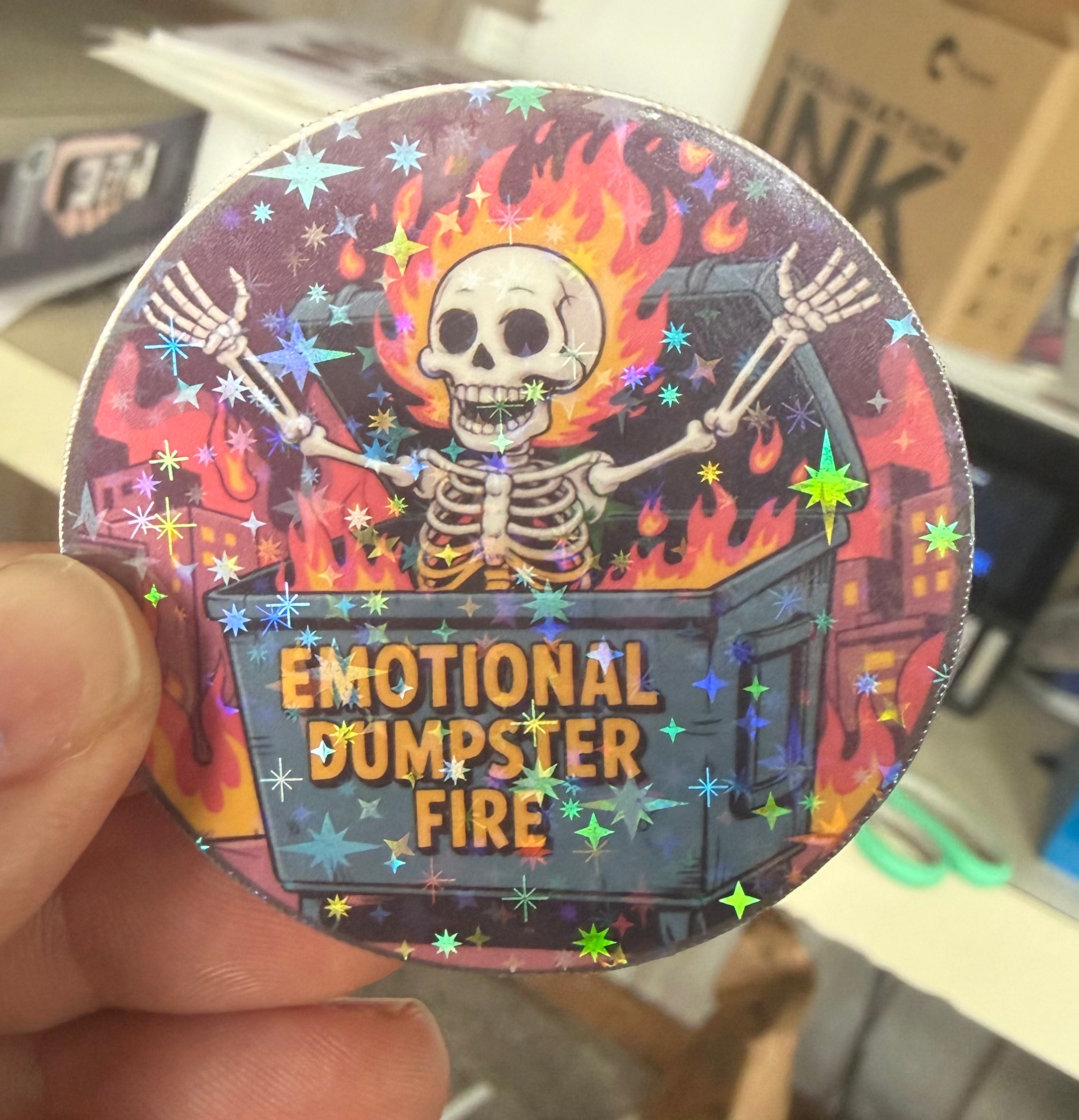 Emotional Dumpster Fire Sticker